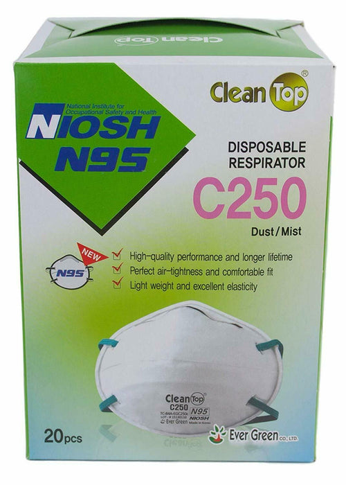 NIOSH N95 Particulate Filtering Facepiece Respirators (Pack of 20)