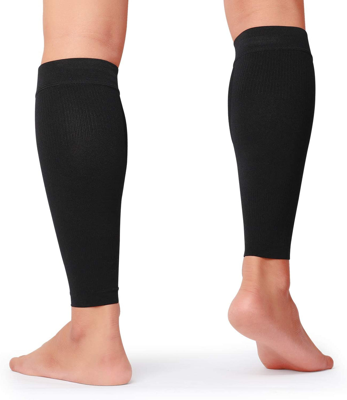 Highly Elastic Calf Compression Sleeves For Men & Women Calf Support Sleeves  Shin Splint Support, Footless Calf Compression Socks (Color : Black, Size :  Large) : : Health & Personal Care