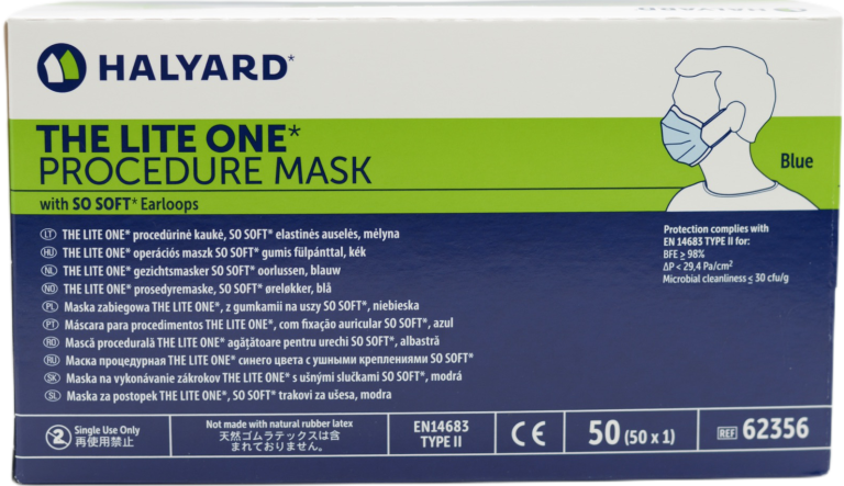 Med One Mask THE LITE ONE Surgical Tie On Mask Blue 50/box — MEDLEE