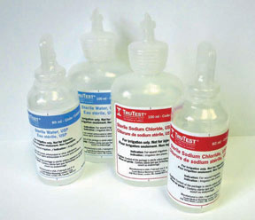 NORMAL SALINE SODIUM CHLORIDE 0.9% FOR WOUND IRRIGATION WITH DUAL FLOW CAP 100ML SQUEEZE BOTTLE STERILE CASE/25 EACH