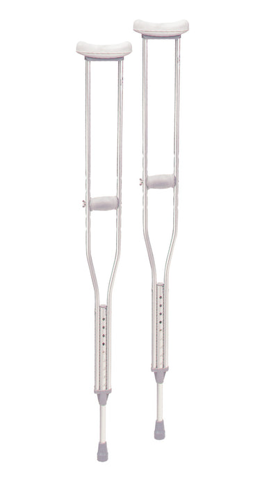 Crutch Aluminium Adjustable height Pediatric Fit Child Underarm Crutch, 4'-4'6" PAIR