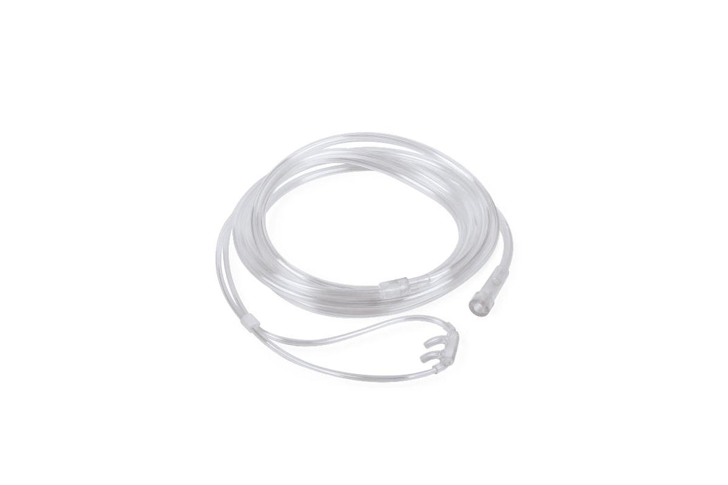 NASAL CANNULA ADULT CURVED TIPS WITH 7' OXYGEN TUBING STANDARD CONNECTOR , 10 pcs/bag
