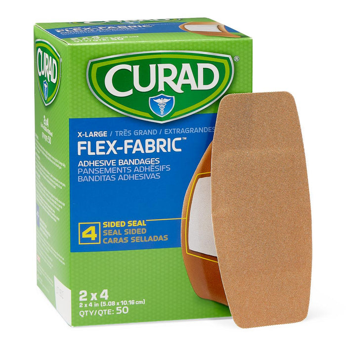 Bandage Fabric Adhesive Strip 2"X4" Sterile Latex Free box/50 each
