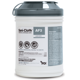Sani-Cloth AF3 Germicidal Disposable XL Wipe 7.5"x15", 65 Wipes Per Container, case quantity only