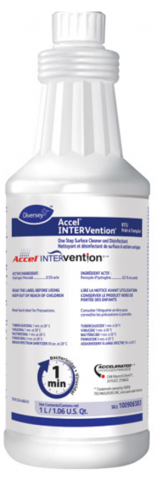 Accel Intervention Virox 1 Minute One-Step Surface Disinfectant/Sanitizer Solution Ready-To-Use 946 ml, 12 bottles/case