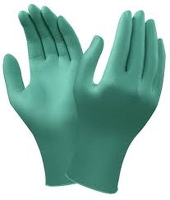Aloe touch Extended 12" Cuff Nitrile Powder-Free Sterile Exam Glove Pairs Green, BOX/100 EACH