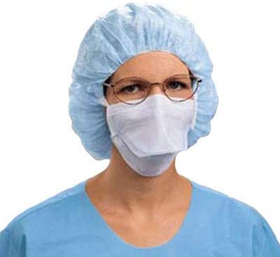 Halyard Duckbill Surgical Tieback Level 1 Mask, Blue 50/box