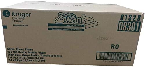 White Swan 2-Ply Faciaal Tissue , 30 boxes/case
