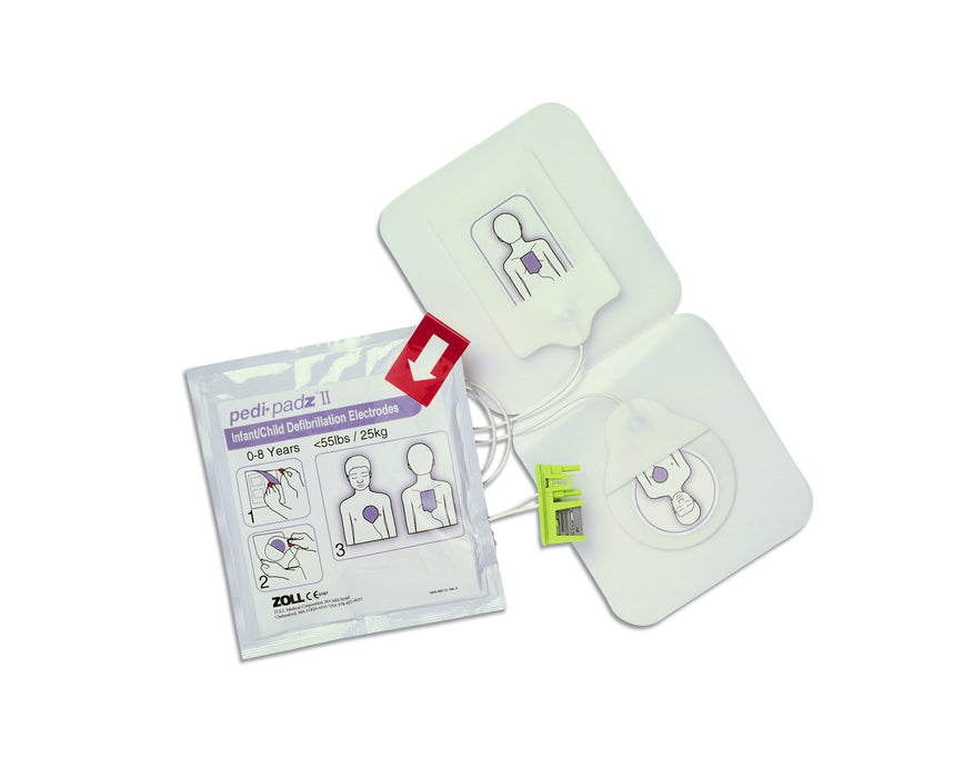 ZOLL AED PLUS REPLACEMENT CPR-D ELECTRODE PAD Pedi-Padz II (Children size-Under age of 8 or 55lbs)