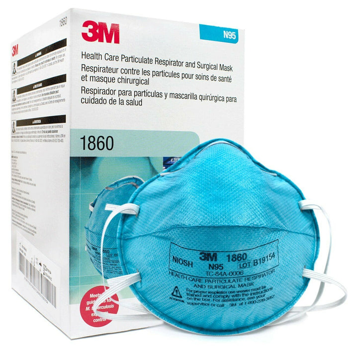 3M™ Particulate Healthcare Respirator, 1860, N95 Mask, Box of 20