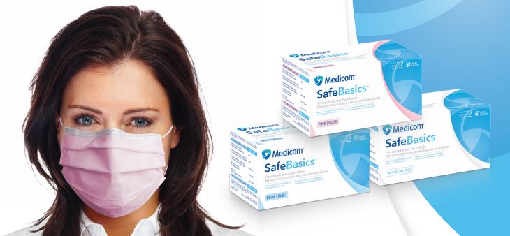 Medicom Level 2 SafeBasics® Earloop Mask, 40 boxes, Bulk Special