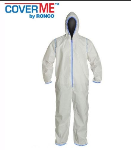 Microporous Coverall With Hood, Elastic Wrists, Waist and Ankles, Zipper Closure, 25 pieces/case