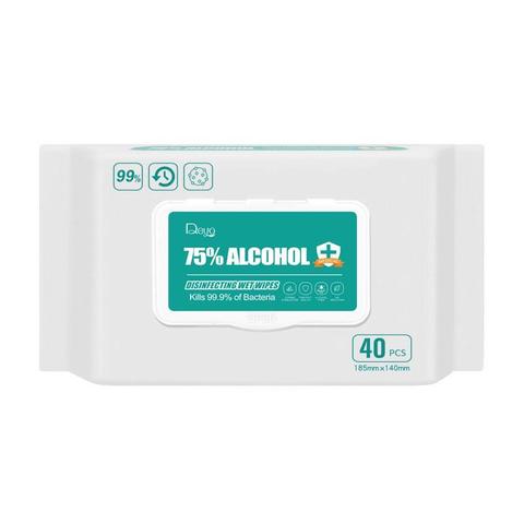 Deyo 75% Alcohol Disinfecting/Sanitizer Wet Wipes, 48 packs, 40pcs/pack (Boxed)