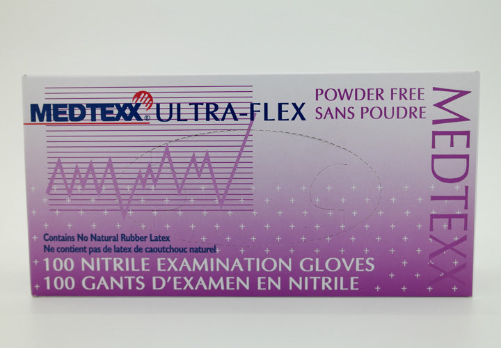 Medtexx Ultra Flex Size Nitrile Gloves Box of 100