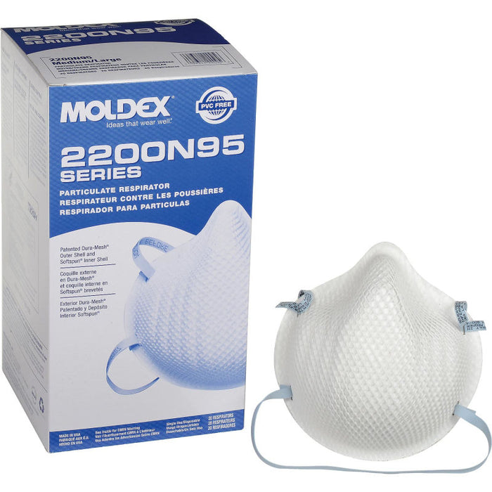 Moldex 2200 N95 Series Particulate Respirator, 20 units (Boxed)