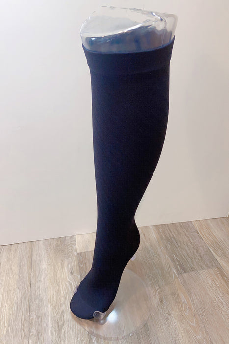 Navy Blue Crossways: Medical Compression Socks 20-30 mmHg