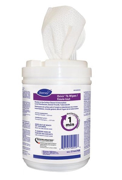 Oxivir Tb Disinfectant/Sanitizer Wipes 160/Tub, 12 Tubs per Box (Boxed)