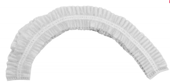 Pleated Bouffant Cap (White)1000pc/cs