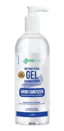PurePROTEK Hand Sanitizer Gel 1000ml/Bottle