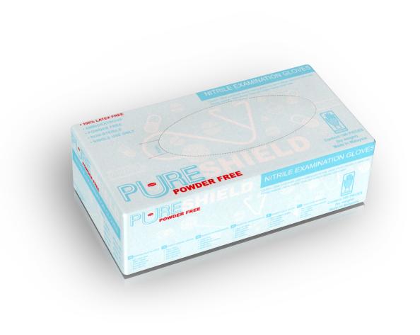 Pureshield PureShield Powder Free Nitrile Medical Gloves, 100pcs/box — MEDLEE