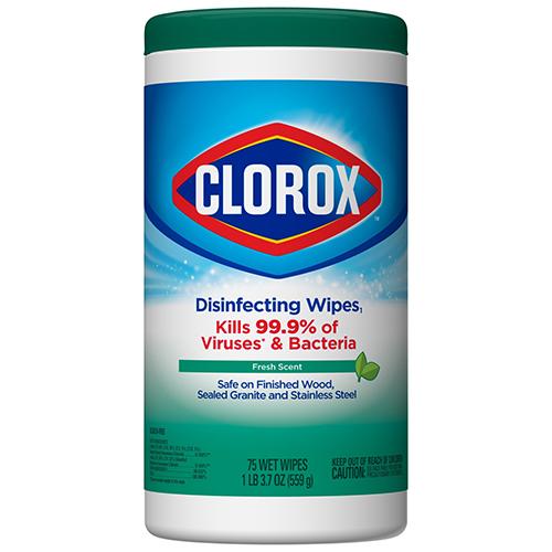 Clorox Disinfecting Wipes 75 count 6 Cans/box