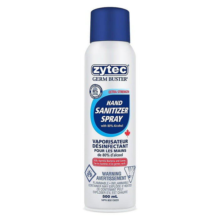 Zytec Germ Buster Hand Sanitizer Spray, 80% Alcohol