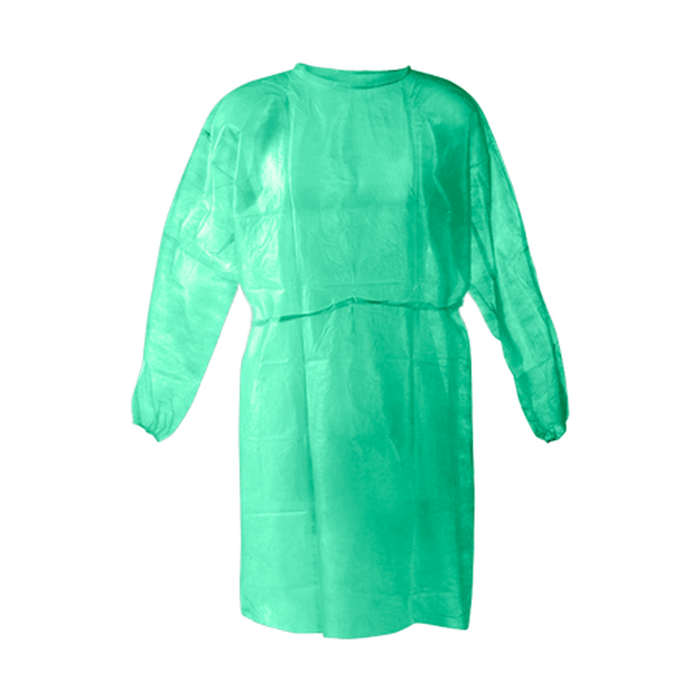 Disposable Isolation Gowns (Green), 10 Gowns/Pack