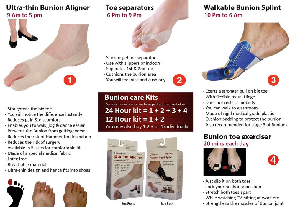 24 Hour Kit Ultra-thin Bunion Aligner