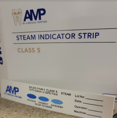 AMP Steam Sterilization Chemical indicator strip class 5