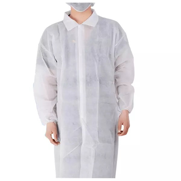 White Isolation lab coat gown