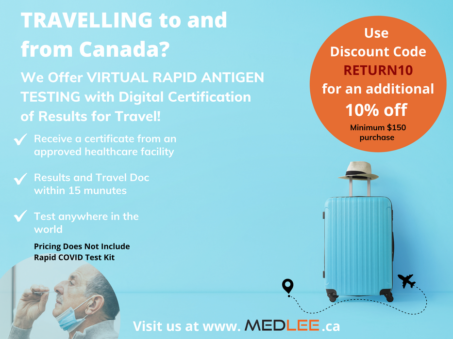 Virtual/ At home Rapid Antigen Testing with Digital Certification of Results for Travel!