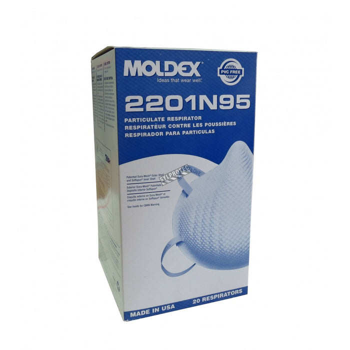 Moldex 2200 N95 Series Particulate Respirator- 2201N95,Small, 20 units (Boxed)
