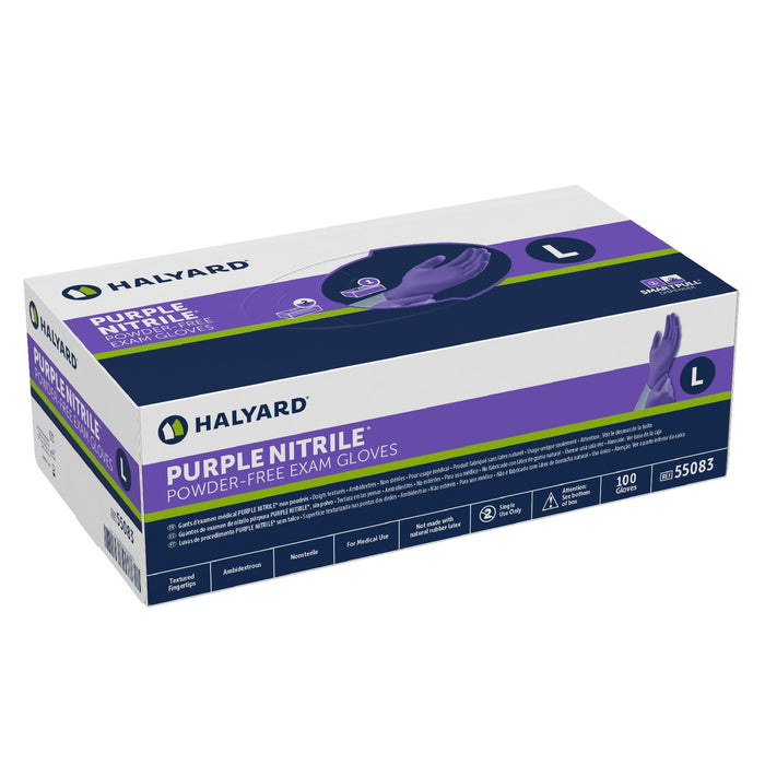 Halyard Purple Xtra Nitrile Powder Free Gloves, Box of 50