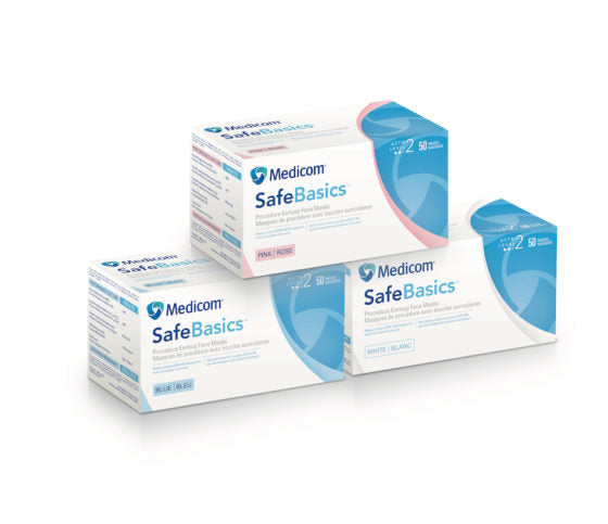Medicom Level 2 SafeBasics® Earloop Mask, 40 boxes, Bulk Special