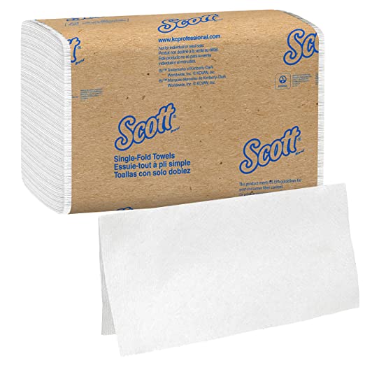Scott Single-Fold Towels, 16 Packages/Case (4000 Towels)